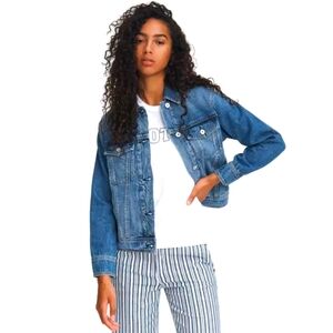 Rag and Bone Stretch Classic Denim Blue Jacket S